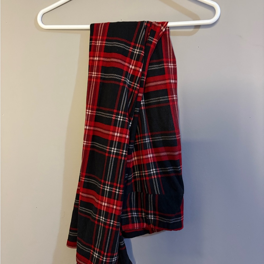 Red and Black Plaid Scarf